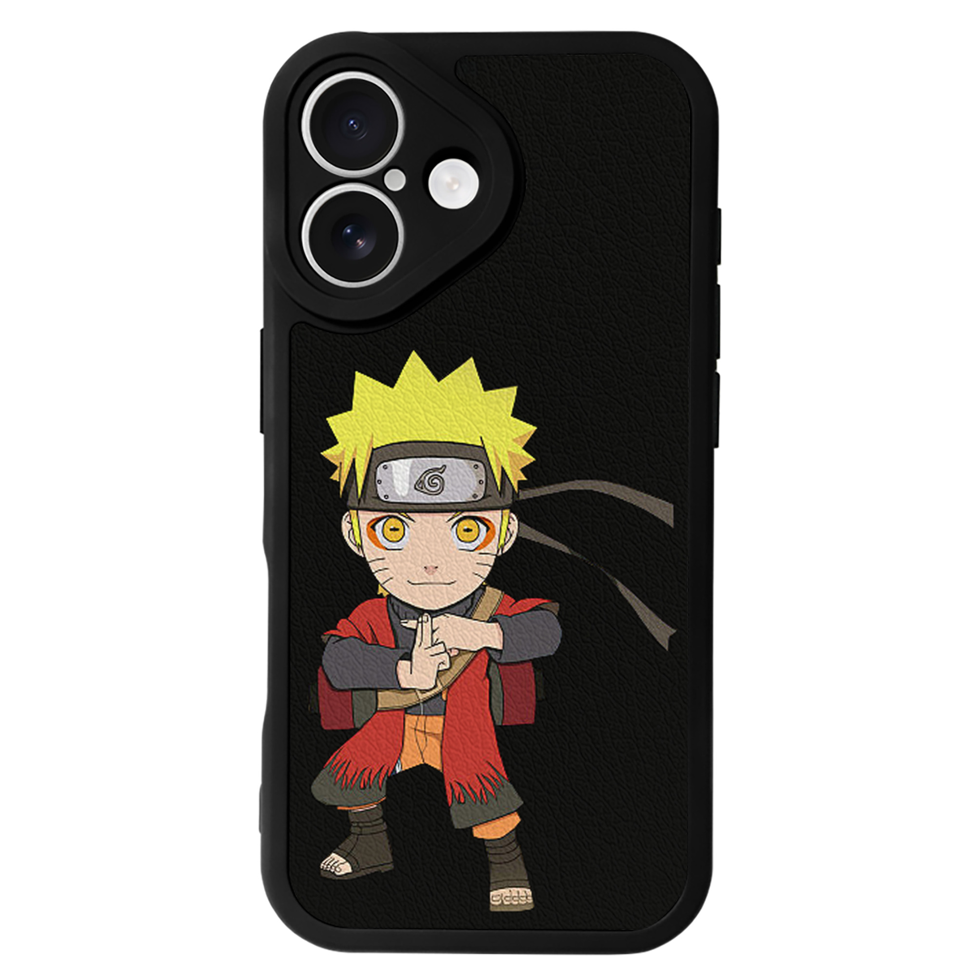 （画像用） NARUTO -ナルト- うずまき ナルト Uzumaki Naruto 【iPhone 16シリーズ対応】シリコンスマホケース（レザー調） 材質：シリコン